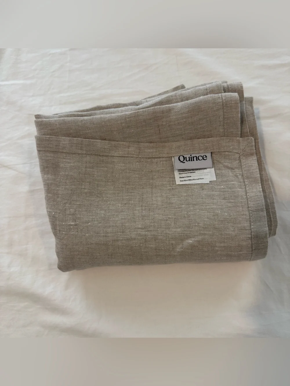 Quince Cream Linen Dining Table Runner